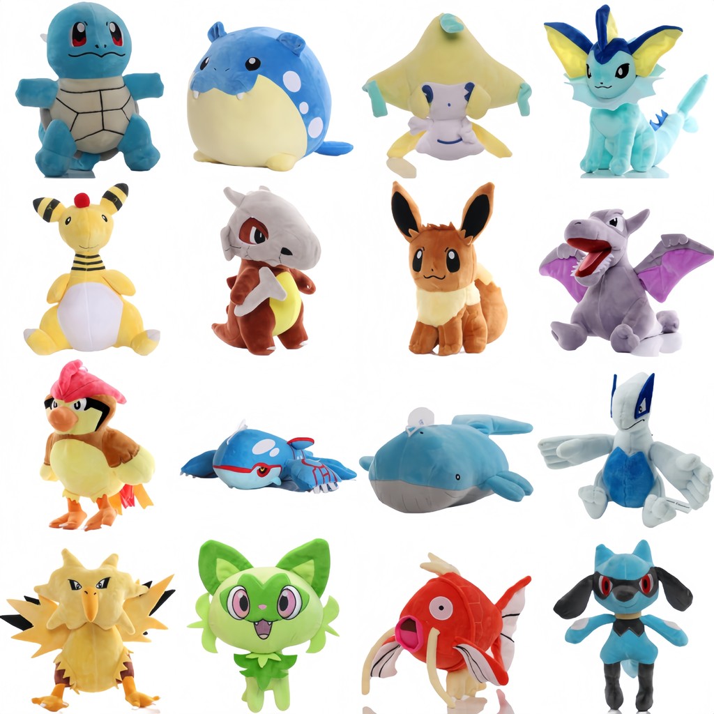 Pokémon Peluche Squirtle Bulbasaur Charmander Pikachu Doll Anime Kyogre Wailord Magikarp Spheal Plus