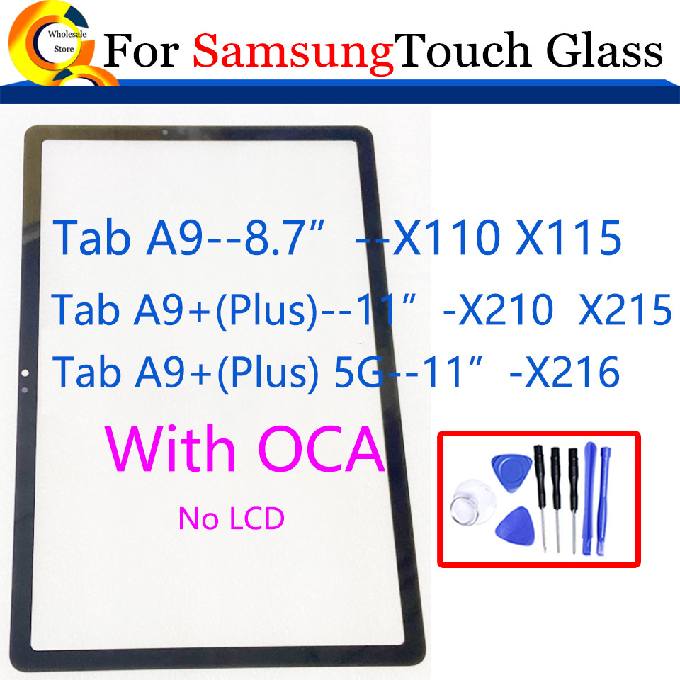 For Samsung Galaxy Tab A9+ X210 X215 X216 Tou Screen Glass Tablet Front Outer LCD Lens Panel For Tab