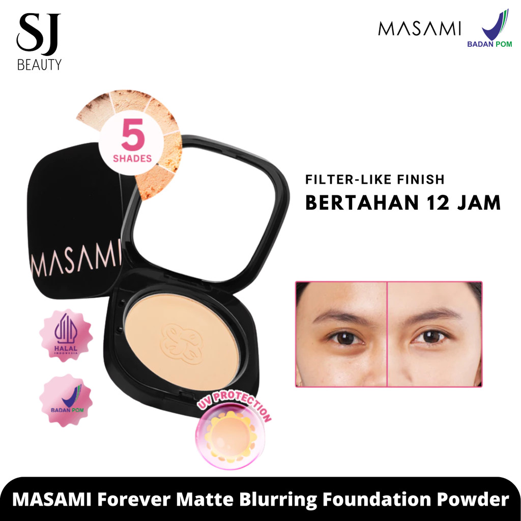 Masami Forever Matte Blurring Foundation Powder BPOM / Compact Powder Bedak Padat / Oil Control