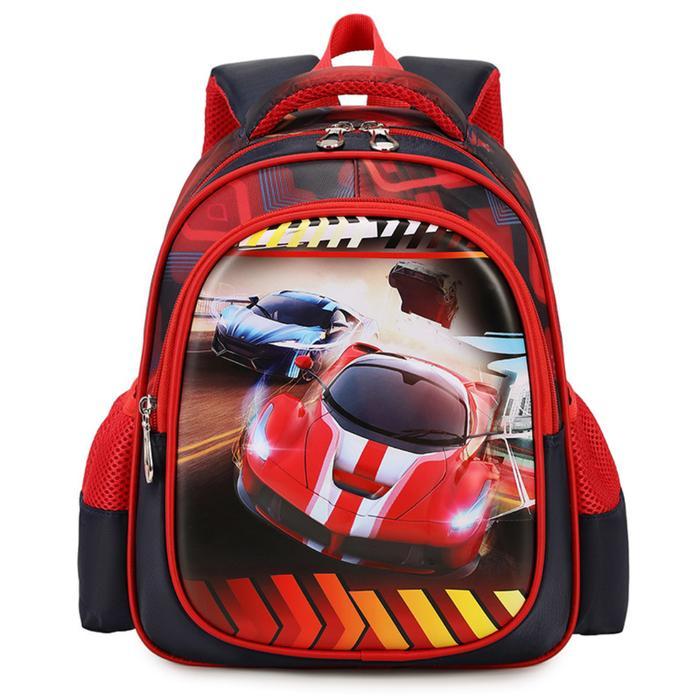 ]Tas Anak Sekolah Ransel PG/PAUD/TK dan SD Lucu Imut Cowok/Cewek Motif Timbul  -M0275 - Mobil , BESA