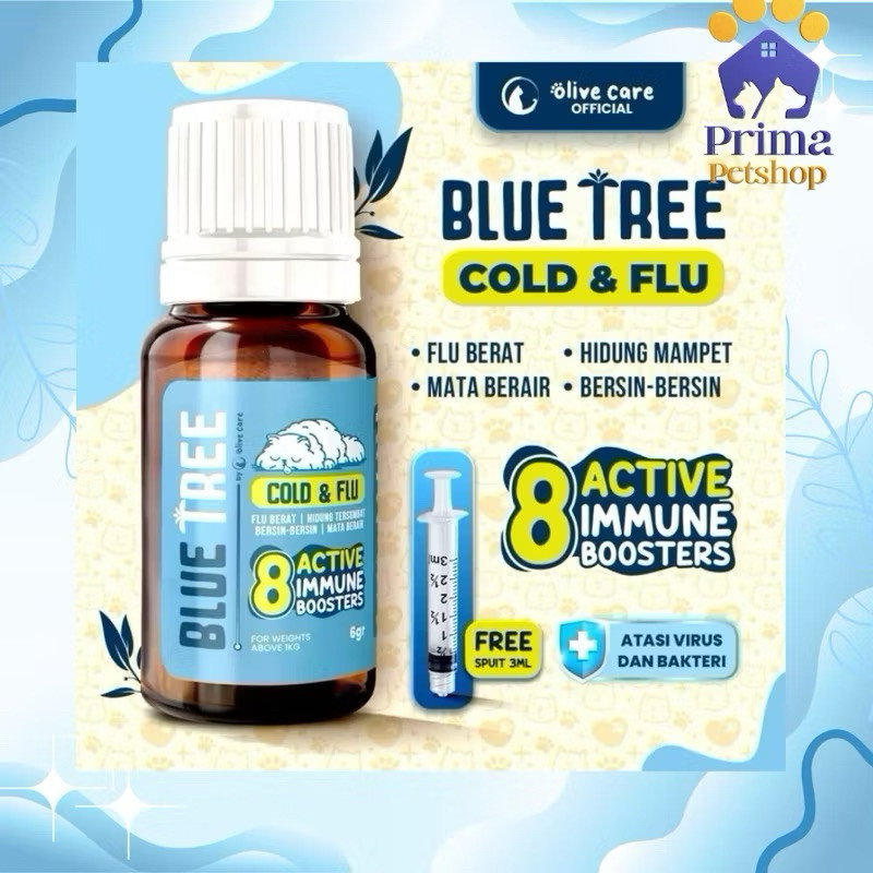 Olive Care Blue Tree Flu cold & flu obat pilek flu pada kucing