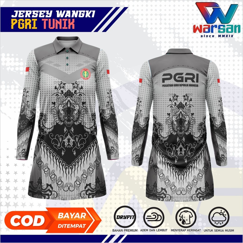TERBARU TUNIK PGRI / JERSEY PGRI WANITA / BAJU OLAHRAGA PGRI / DRESS PGRI / POLO PGRI