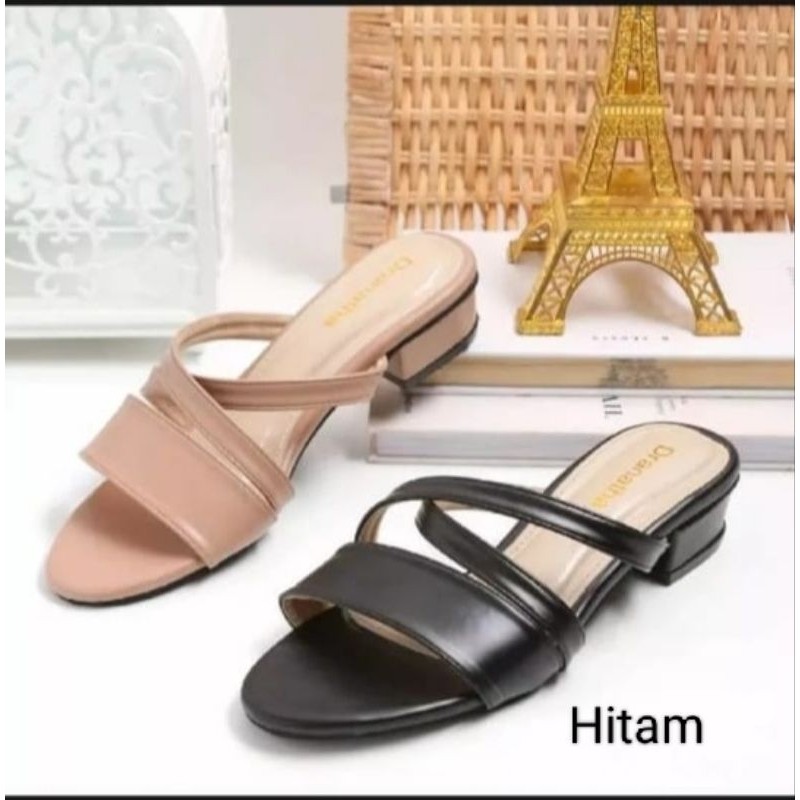 sandal wanita heels hak tahu 3 cm Marshanda  ( BIG SIZE )