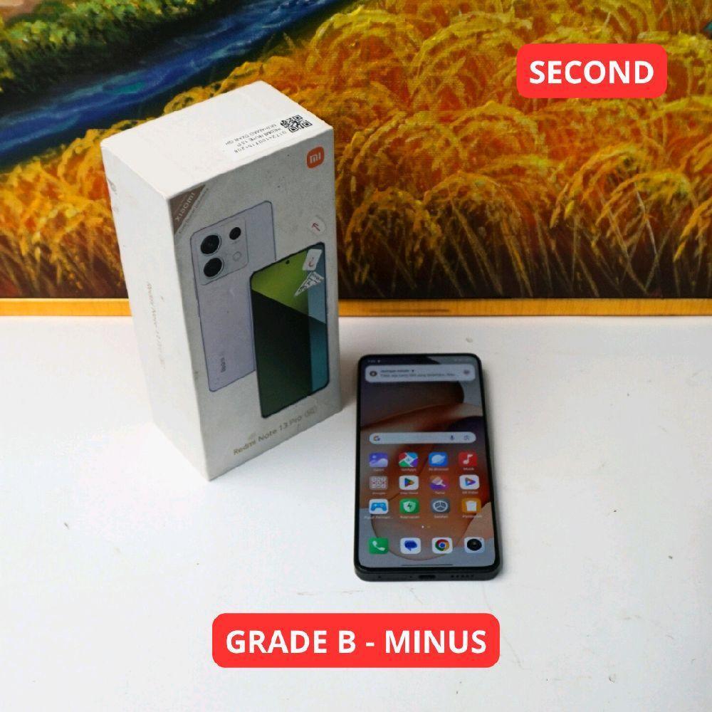 XIAOMI REDMI NOTE 13 PRO 8/256 GB (5G) GRADE B - MINUS HP SECOND ORIGINAL SINAR MUTIARA CELL