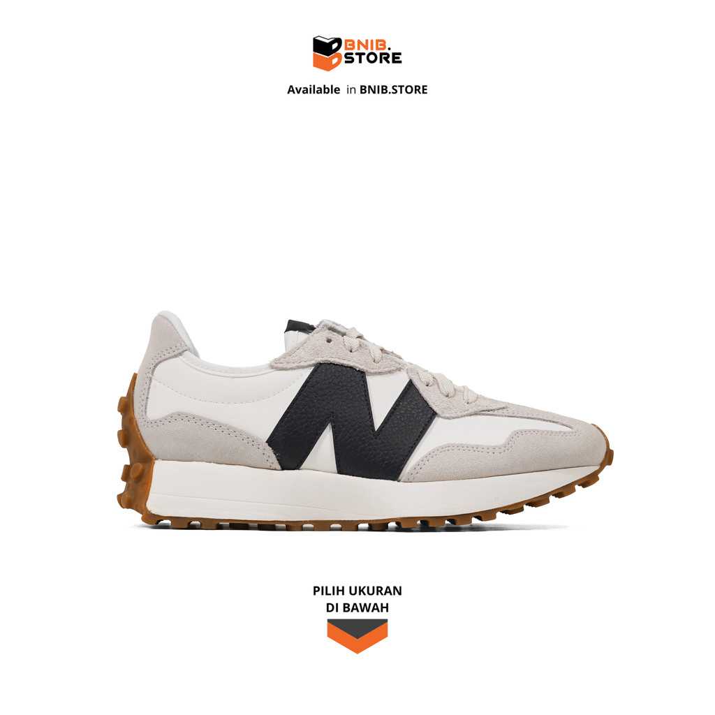 Sepatu Sneakers NB W 327 White Black Gum Original