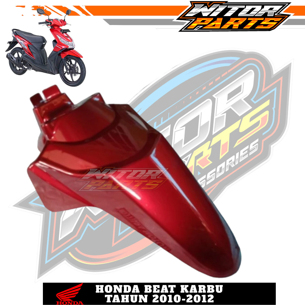 Spakbor Depan Beat Karbu Honda Beat Karbu 2010 2011 2012 Merah / Spakbor Slebor Depan Beat Karbu Mer
