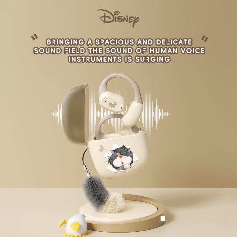 Disney QSO02 Earphone Bluetooth Nirkabel - Kualitas Suara Hi-Fi Musik Olahraga Tahan Air IPX4 Headse