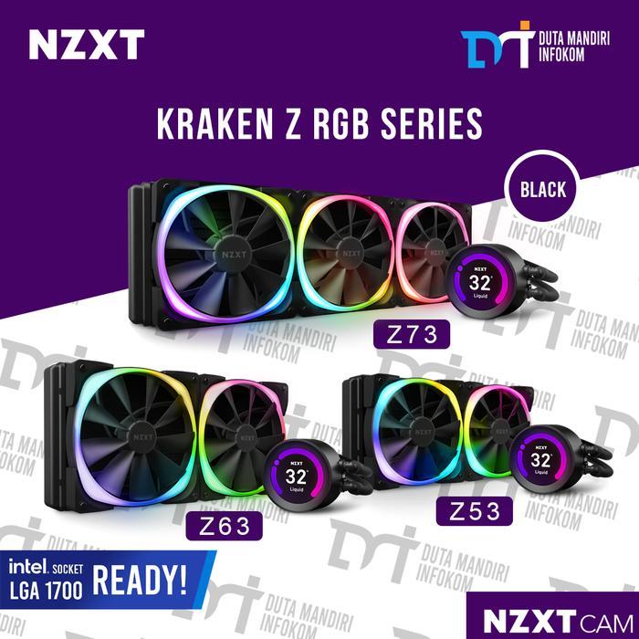 NZXT Kraken Z53 RGB I Z63 RGB I Z73 RGB - LCD AIO Liquid U Cooler - Kraken Z53 RGB