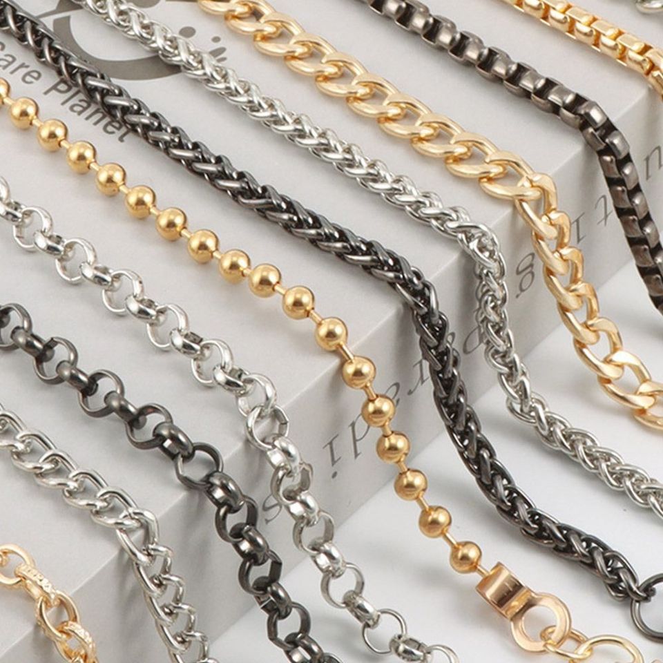 120cm Metal Bag Chain Replacement Shoulder Bag Strap Handbag Handle Chain Purse Chain Belt Metal Cha