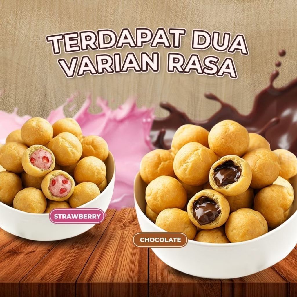 Snack/Soes Cokelat Snack Malona 500g/1000g makanan instan– Kue ,Cemilan Halal
