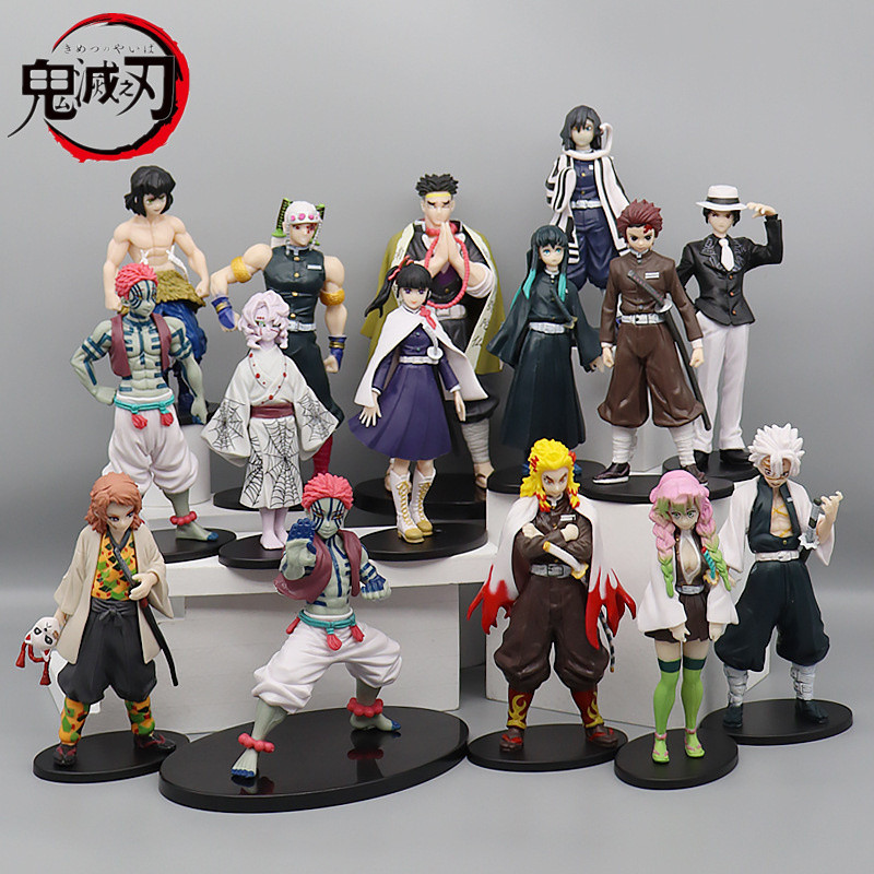 Anime Demon Slayer Kimetsu No Yaiba Sanemi Mitsuri Obanai Muichirou Kyoujurou Tengen PVC Action Figu