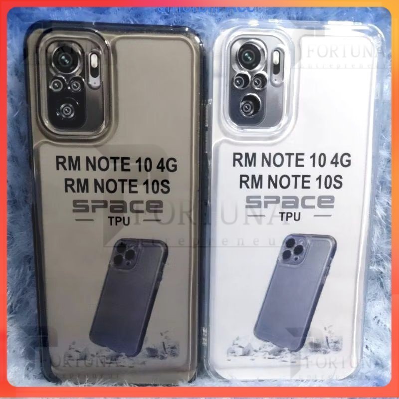 BIG  casing Case CASE CLEAR TRANSPARAN TPU 3D SILIKON XIAOMI REDMI NOTE 10-4G/NOT 10S SOFTCASE PELIN