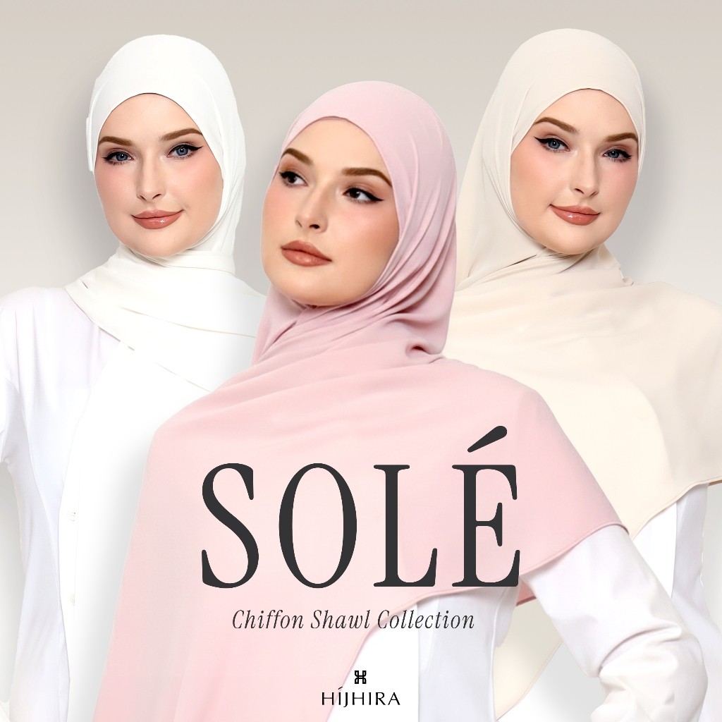 GUNSHOP SOLE - Premium Chiffon Shawl Pashmina Malaysia | Hijab Pashmina Shawl Imported Malaysia