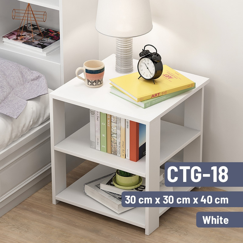 Rak Buku Minimalis Meja Nakas Serbaguna Rak Display Kamar Ruang Tamu Modern - Decoration Center