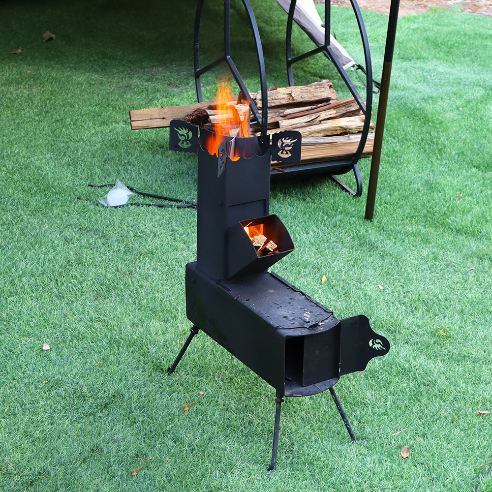 Rocket Stove Wood Burning Camp Stove Rocket Stove for Cooking Portable Wood Mini Burning Stove, Fire