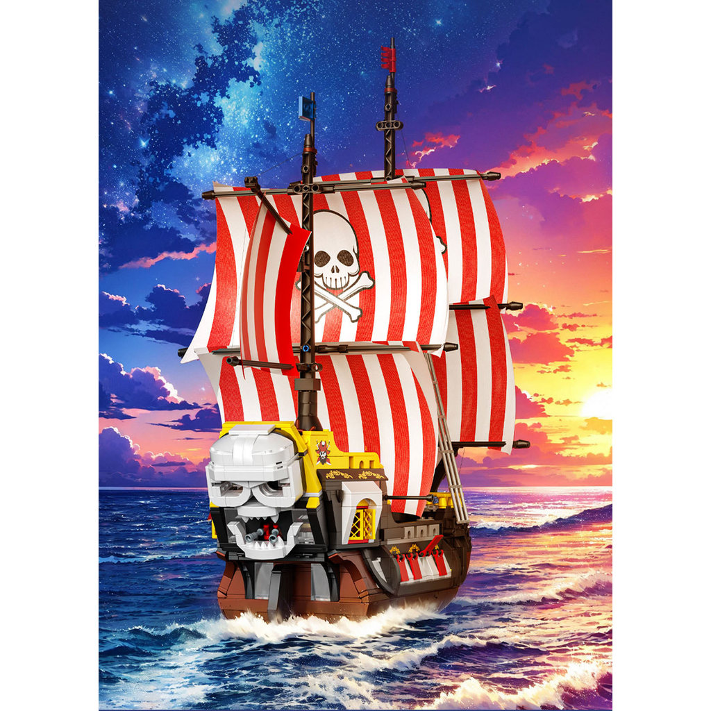 Idea Caribbean Black Beard Pirate Ship Mini Block Vehicle Construction Building Bricks Figurs Model 