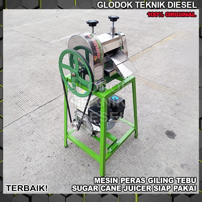 PROMO Mesin Gilingan Peras Sari Tebu + Rangka + Engine Penggerak Bensin GX 200 Sugar Cane Machine 25