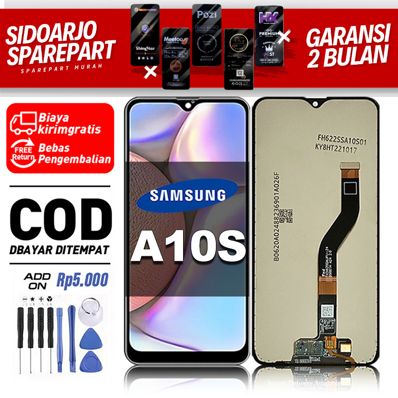 LCD Samsung A10S Touchscreen Fullset-Original Compatible For Glass Touch Screen Digitizer ori-asli C
