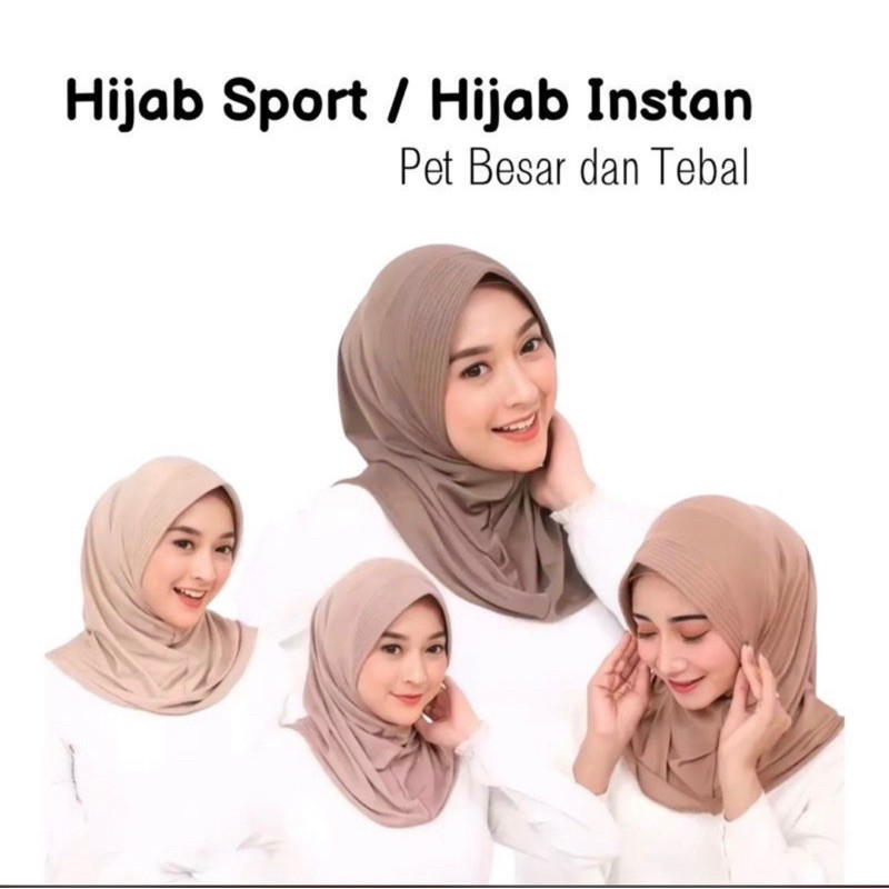 GEMA HIJAB -  Jilbab Sport Pet Besar | Bergo Sport Topi Besar