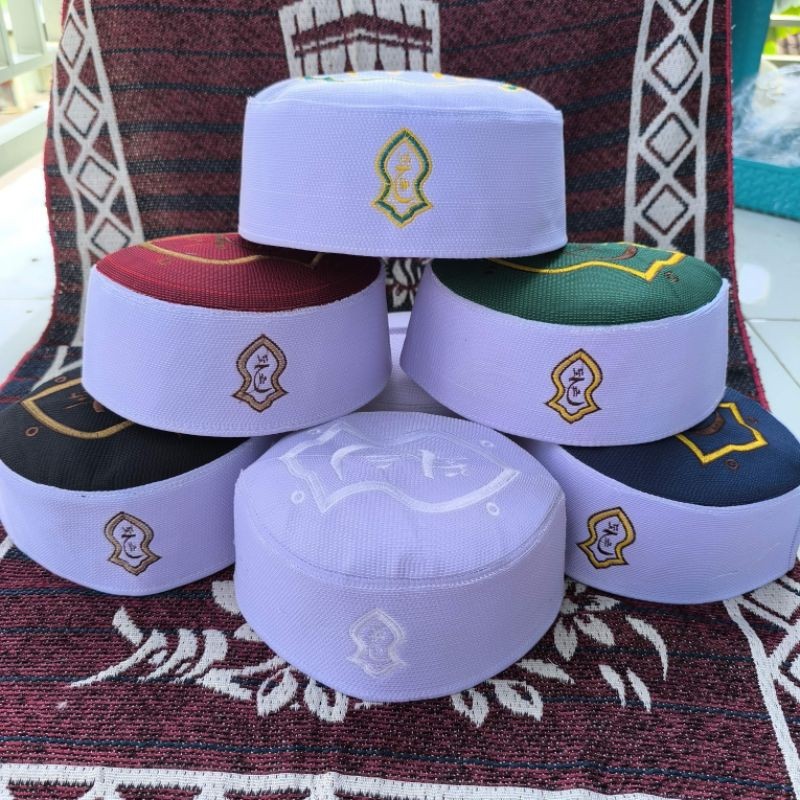 songkok peci kopiah TEROMPAH Nabi Muhammad Saw HITAM PUTIH Peci Assagofah Terompa peci malaysia tero