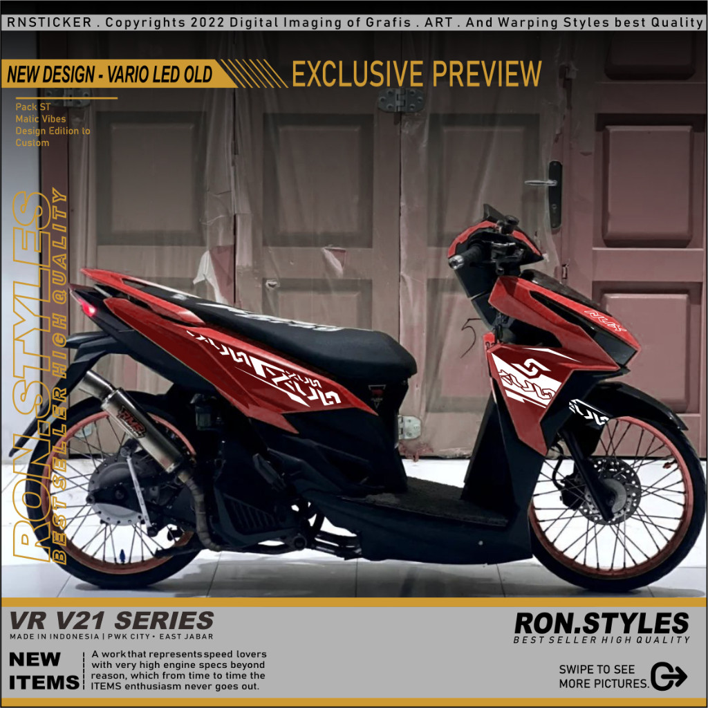 Cutting Sticker Striping Vario Led Old 125-150 Striping Variasi Vario Led