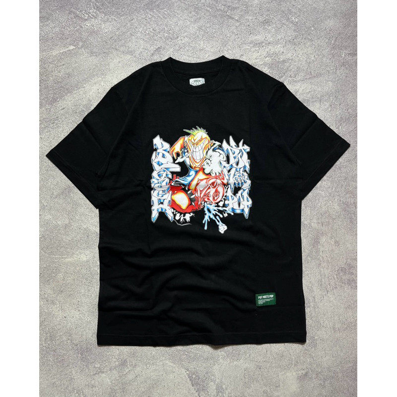 Bleach X Pop Meet Pop Hitam Hoodie Katun