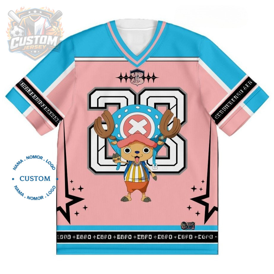 Jersey Anime One Piece Chopper No. 28 - Kaos Full Print Manga Pria Wanita ( Special Edition)