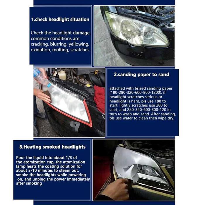 Pemulih Kusam Kuning Kaca Depan Lampu Mobil Headlight Lamp Restorer