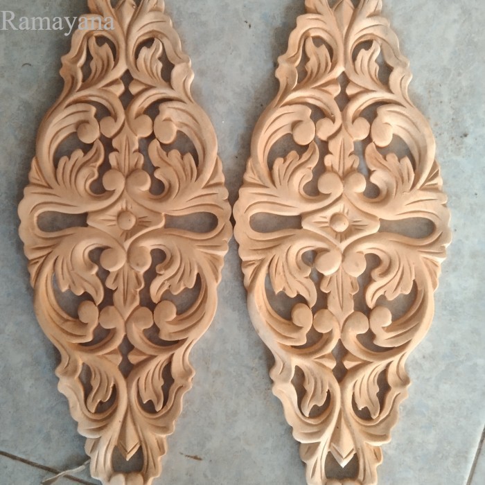 Model Ornamen Ukir Tempel Kayu Jepara Berkualitas Bahan Kayu Mahoni murah