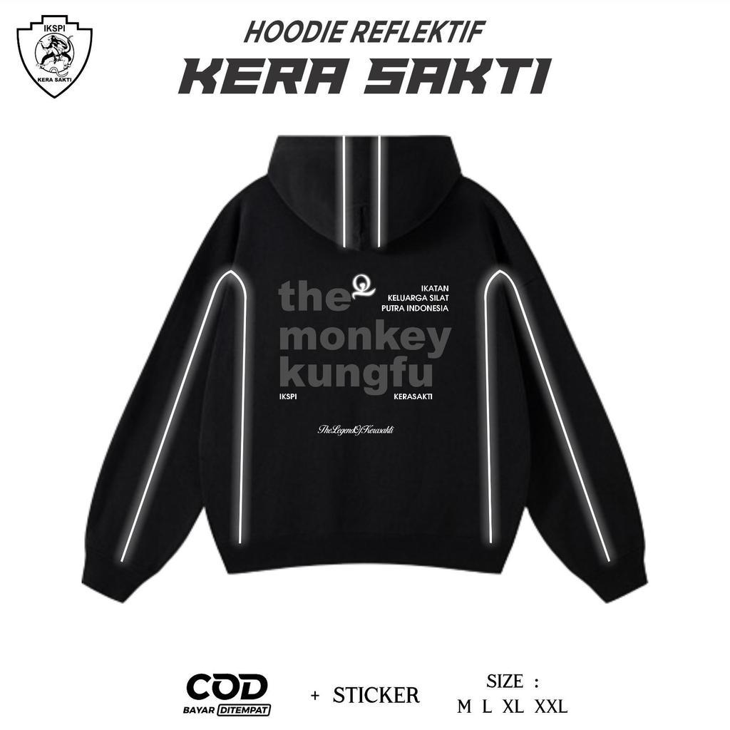 Hoodie Jaket Garis Model Boxy Reguler Pencak Silat IKSPI Kera Sakti The Monkey Kungfu Desain Terbaru