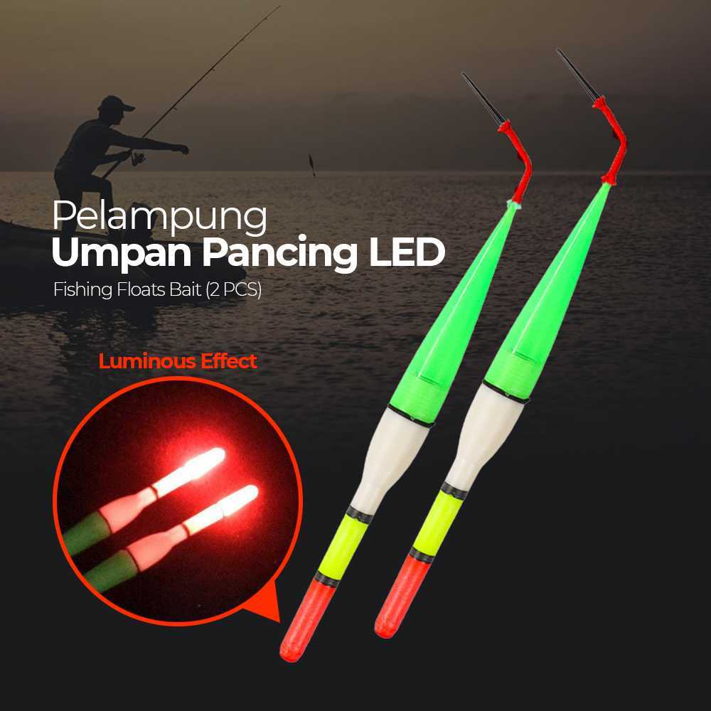 COD 2 Pcs Ampul Kumbul Kambangan LED Pancing Ikan Untuk Galatama Kolam Sungai Malam Hari TaffSPORT