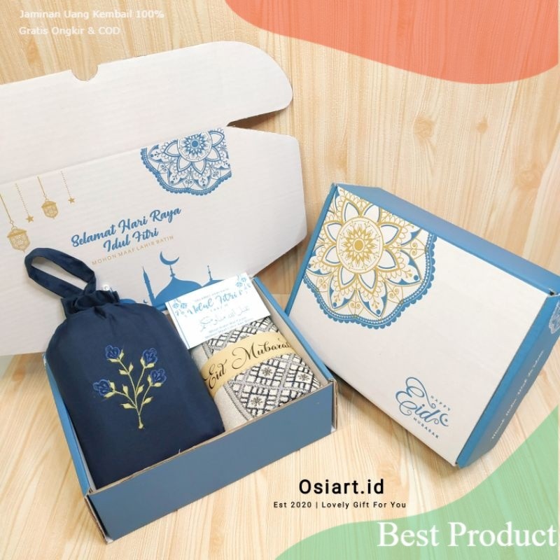 Hampers Hari Raya Idul Fitri Paket Mukena dan Sajadah Traveling Hempers Ramadhan Mukenah Bordir Dewa