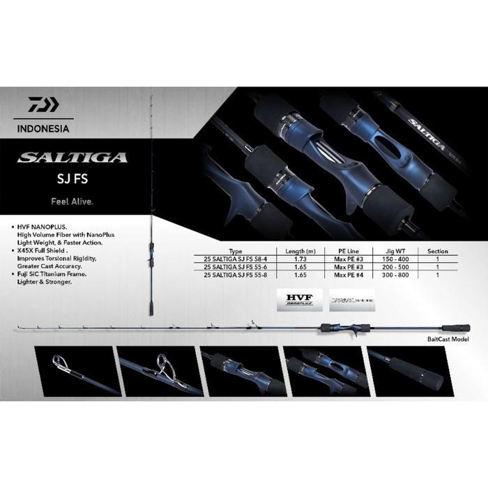Rod Saltiga 2025 SJ FS / Rod Saltiga Terbaru Solid Carbon