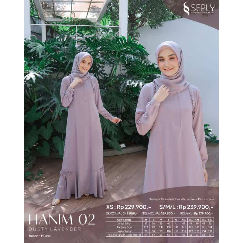 SEPLY GAMIS DEWASA HANIM 02 DUSTY LAVENDER