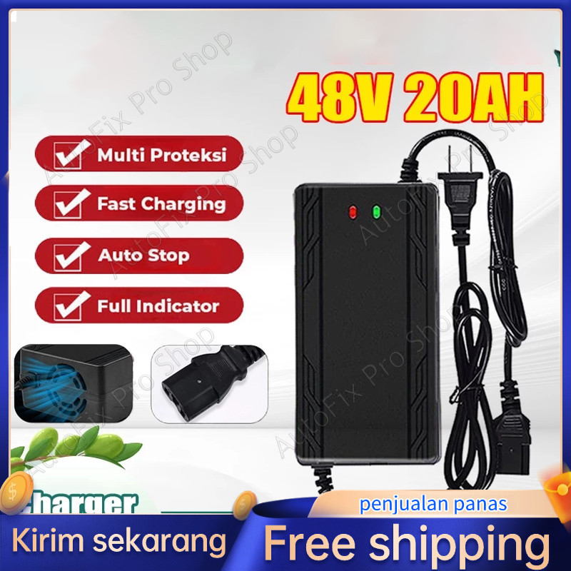 Charger Sepeda Listrik 48V 12AH 20AH  Charger Aki Battery Sepeda Listrik Universal Charger Motor Lis