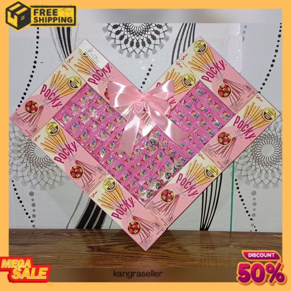 ZSS Snack Pocky Mini Love 8pcs Hadiah/Hampers Hari Guru/Hari Ibu/Ulang Tahun Valentine