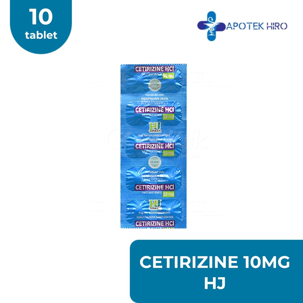 CETIRIZINE 10MG HJ - 1 STRIP 10 TABLET