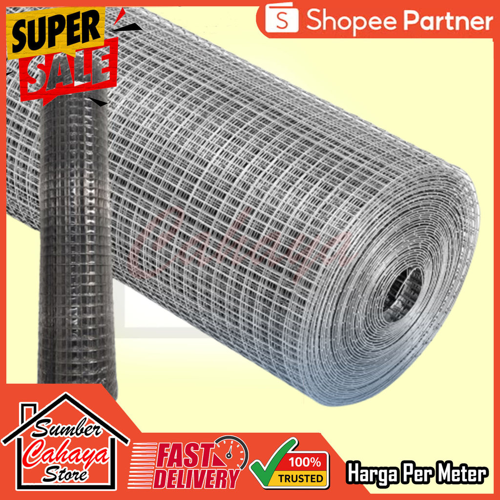 Kawat Loket Galvanis Putih Per Meter Anti Karat Tebal Kuat Ram Kawat Besi Pagar Kandang Ayam Burung 