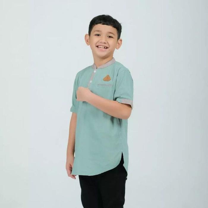 Koko Kurta Anak Laki Laki Lengan Pendek Bahan Katun Toyobo Import Premium List Kancing Series Baju L