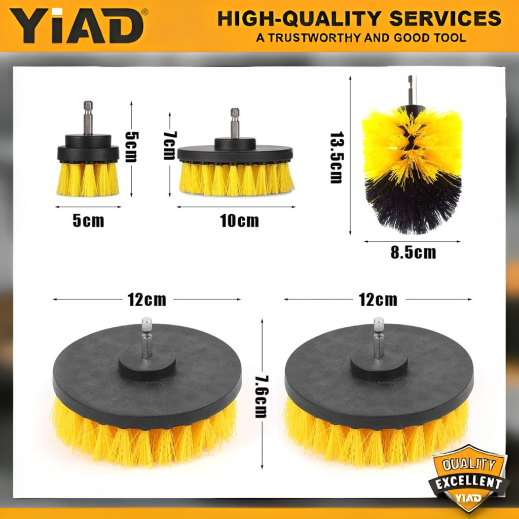 YiAD Kepala Sikat Bor Elektrik Power Cleaning Head / Sikat Kamar Mandi Elektrik / Sikat Kamar Mandi 
