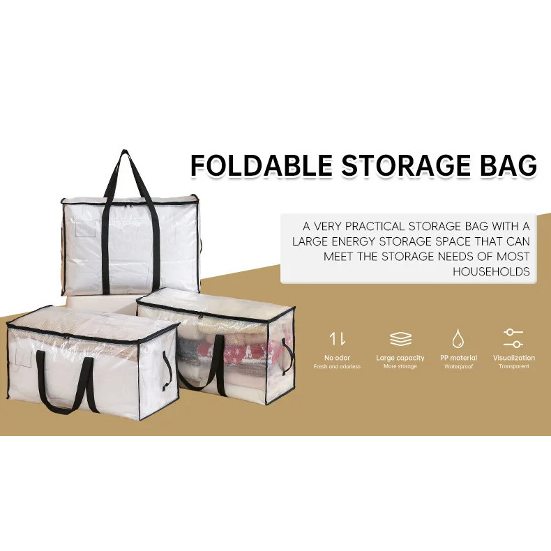 Greenland Tas Sprei Selimut Pakaian Resleting Anti Air Tas Plastik Karung Jumbo Transparant Bedcover