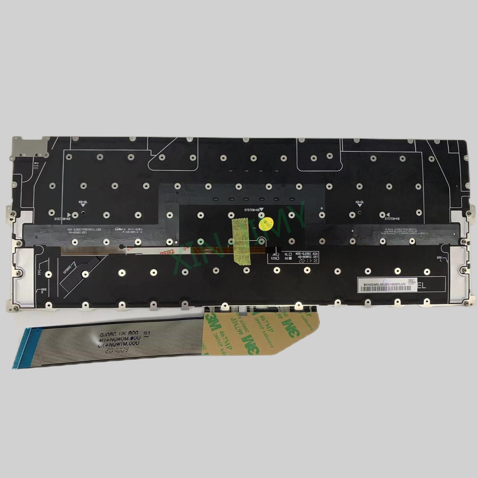 9310 French AZERTY Backlit Keyboard for Dell XPS13 9300 9310 P117G FRNSKQJ0BC whiteblack