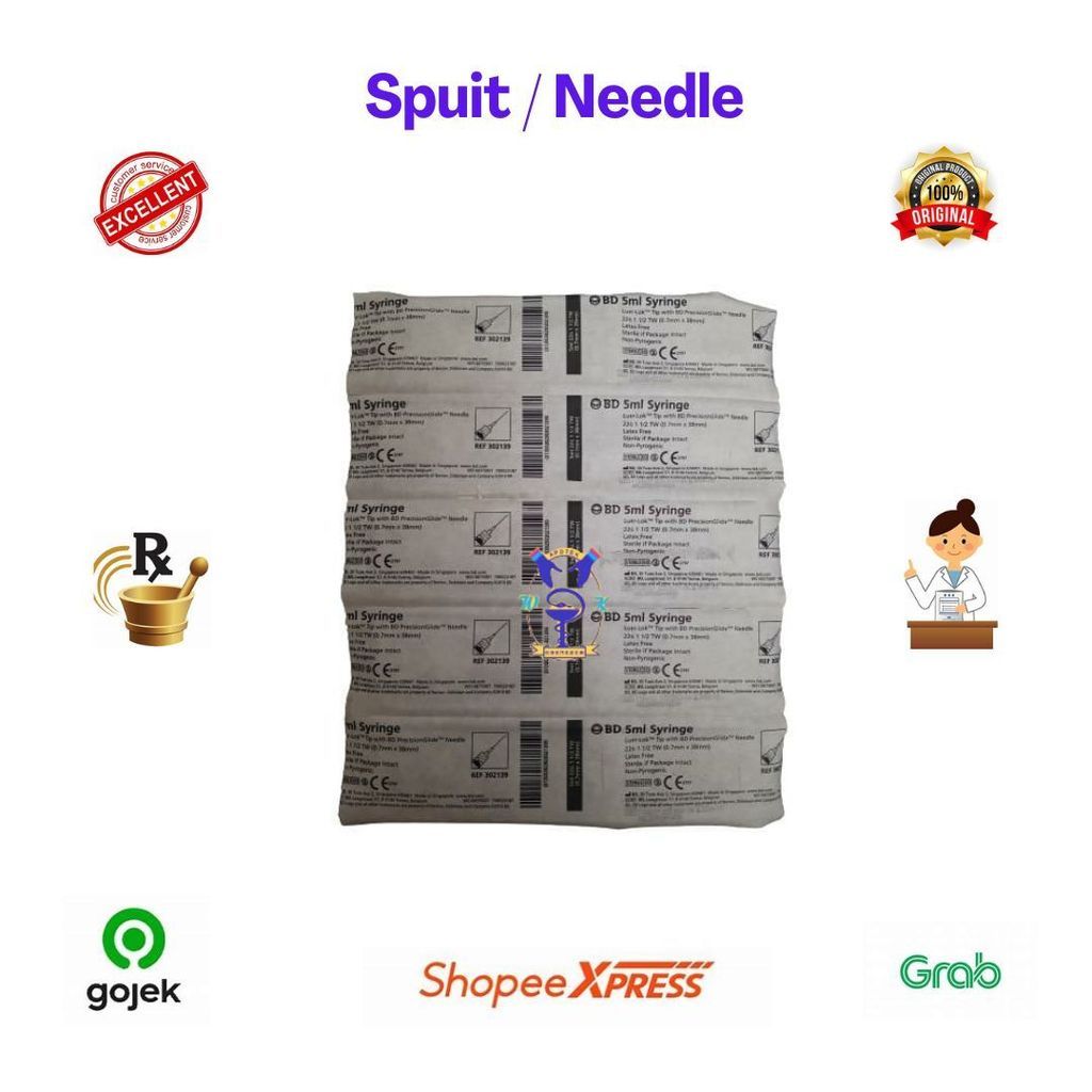 BD SPUIT / SYRINGE 5CC (Bgv)