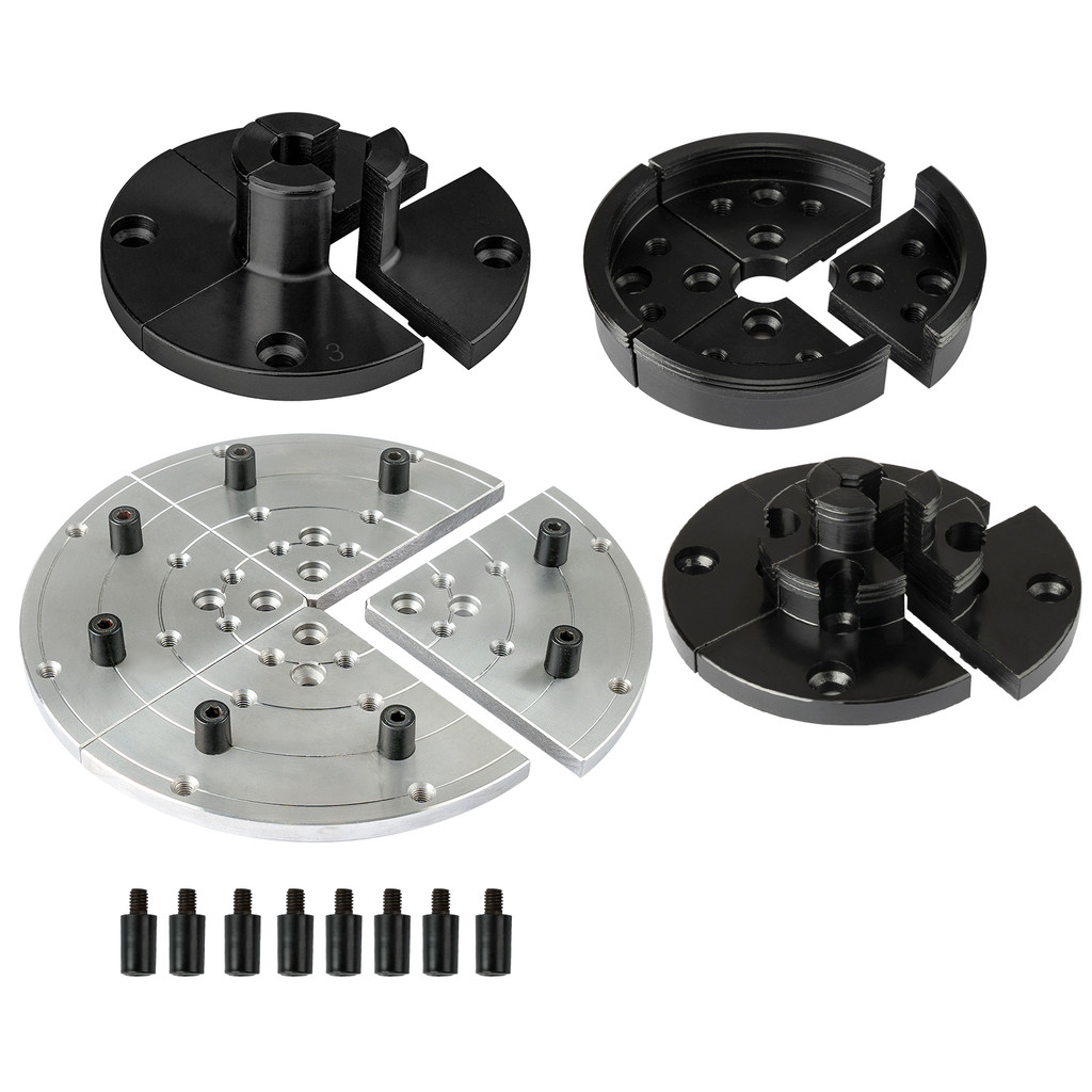 TASP Wood Lathe Chuck Step Jaw, Round Jaw, Pin Jaw, Flat Jaw for TASP, Nova 4 100mm Lathe Chuck