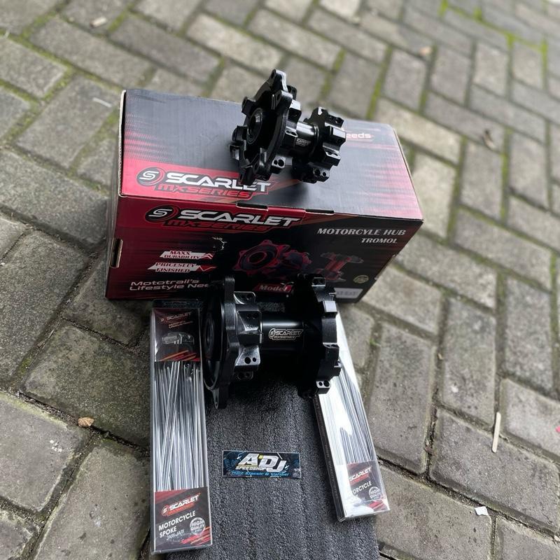 TROMOL CRF SET DEPAN BELAKANG SET RUJI SCARLET HITAM TROMOL SET CRF SCARLET