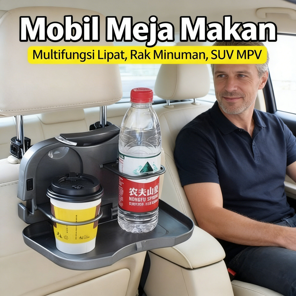 Rak Minuman Kursi Mobil - Tempat Penyimpanan Meja Makan Multifungsi