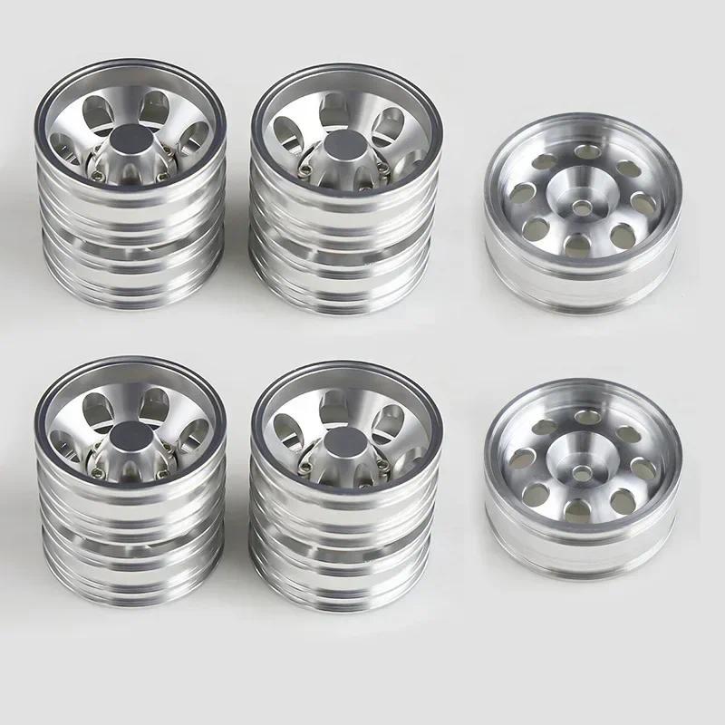 RC Car Front and Rear Wheel Rims Tractor Trailer Wheel Hubs for 1/14 Tamiya Tractor Truck Climbing T
