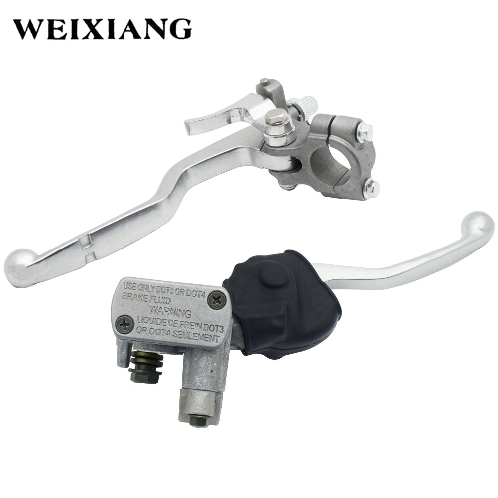 Pompa Rem Hidrolik Sepeda Motor Master Silinder Hitam Tuas Rem Cakram Kiri Kanan Untuk HONDA CRF250R