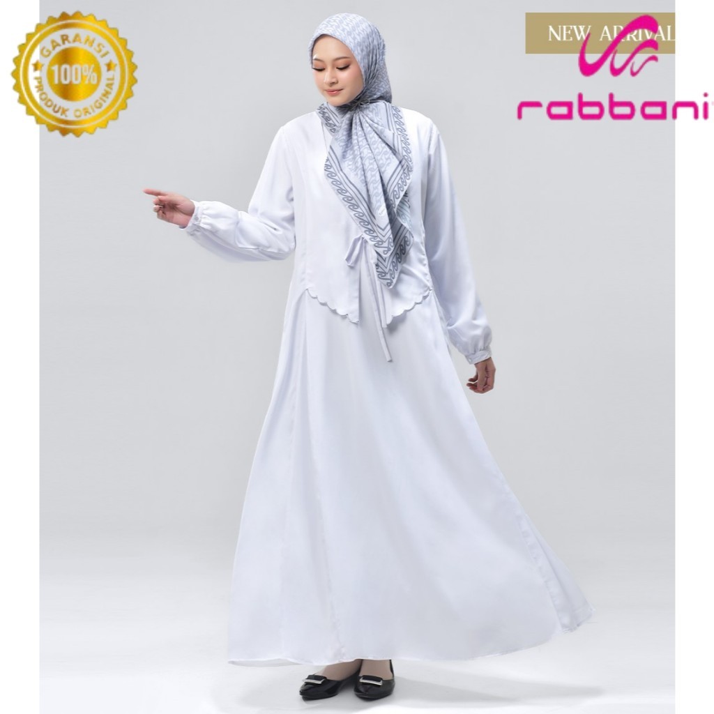 Rabbani ori - Dresslim Shalfina | Dresslim Rabbani | Dress Shalfina | Gamis Dewasa | Gamis Putih | G