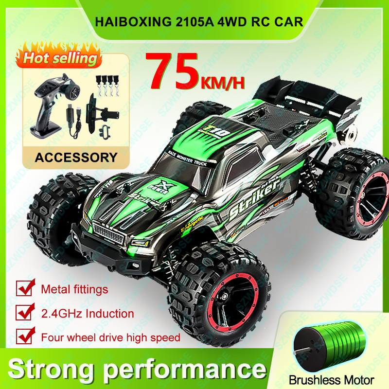HBX 2105A T10 1:14 75KM/H RC Car 4WD Brushless Remote Control Cars High Speed Drift Monster Truck fo